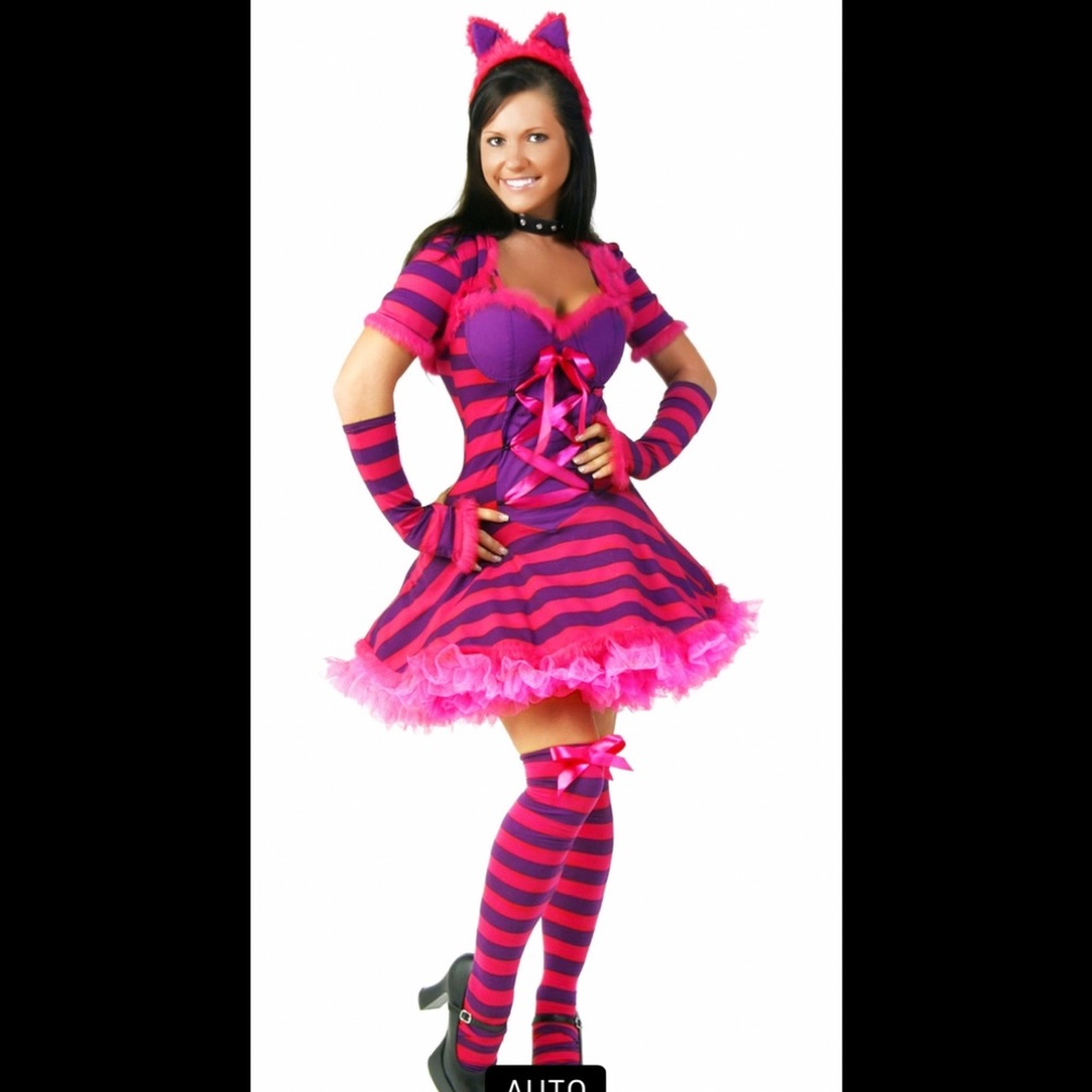 Cheshire Cat Costume size S/M with heels